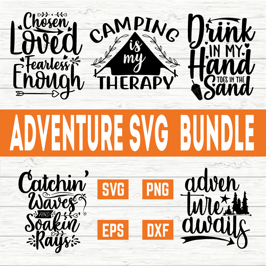 Adventure Typography Bundle vol 9 cover image.