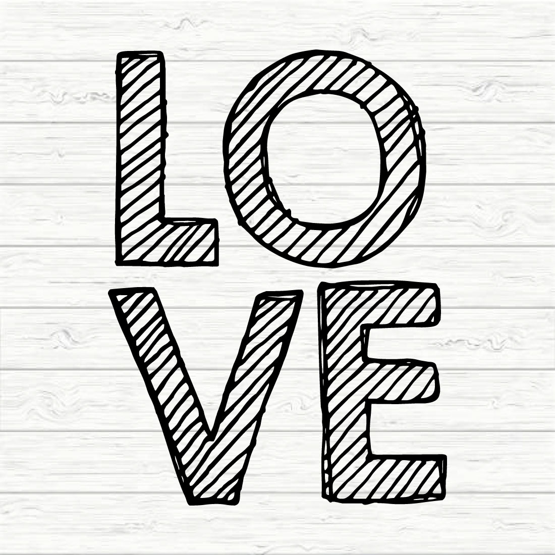 Love Svg preview image.