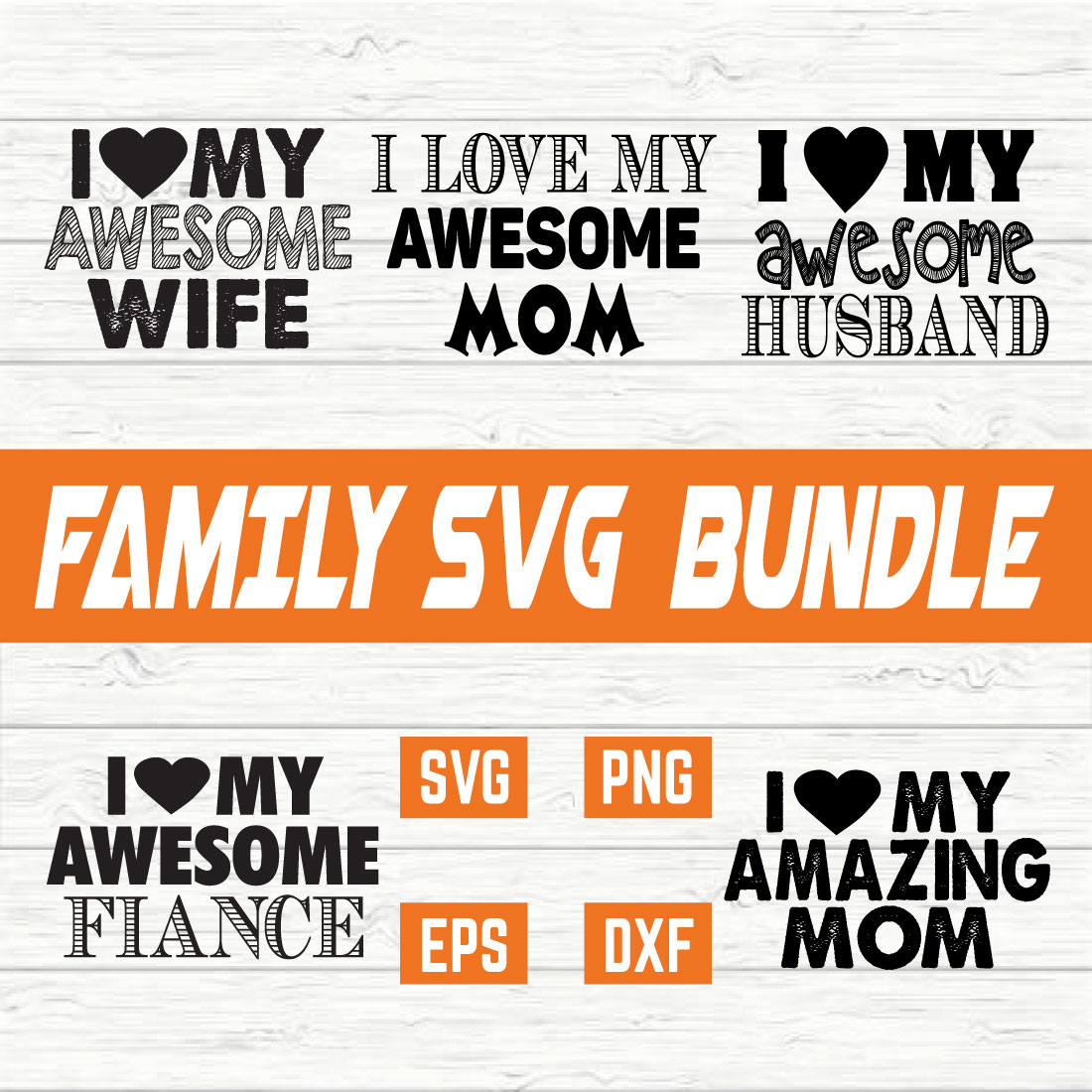 Family Typography Bundle vol 15 preview image.