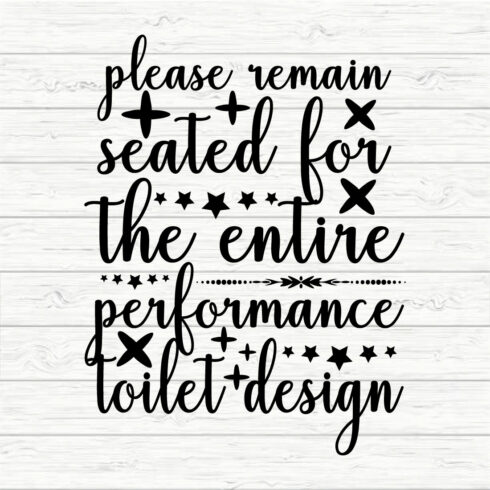 Please remain seated for the entire performance toilet design cover image.