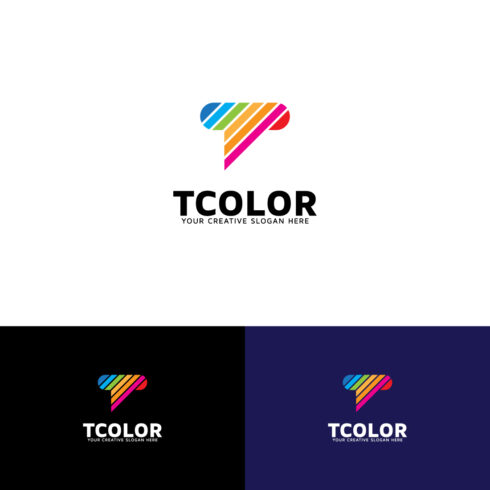 Colorful Vector T Letter Logo Design cover image.