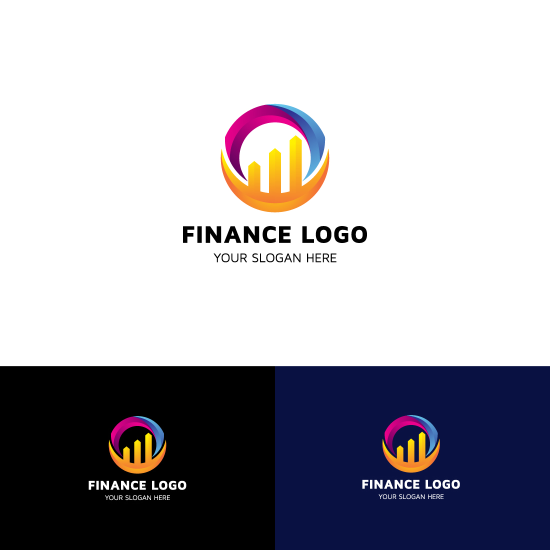 Business & Finance Symbols Vector Logo Design preview image.