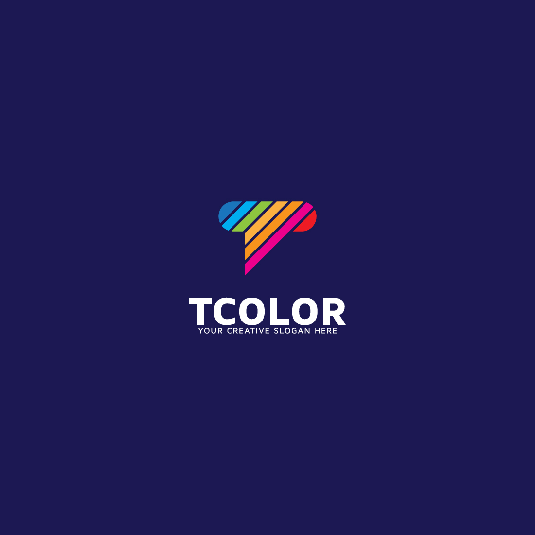 Colorful Vector T Letter Logo Design preview image.