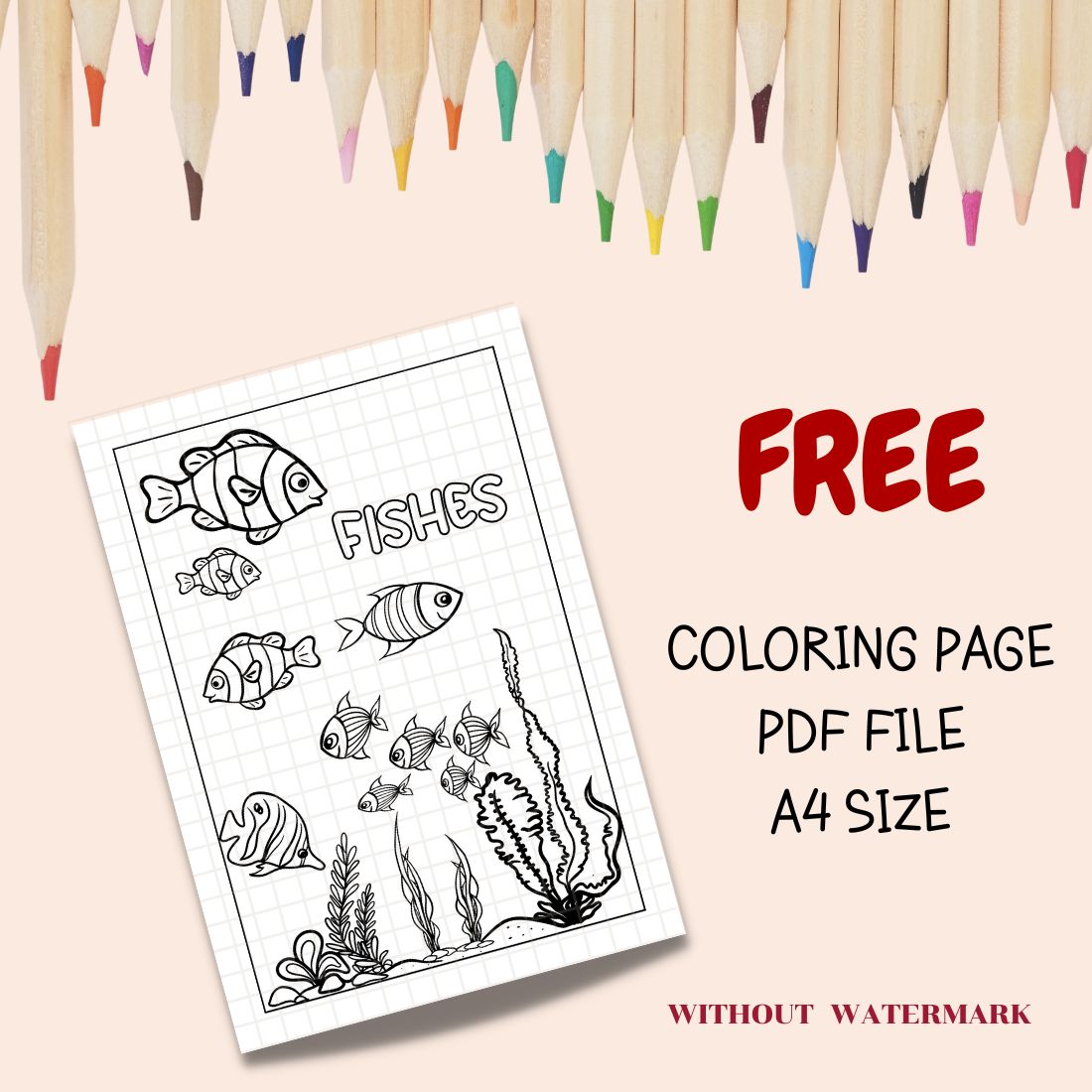 FREE ANIMAL COLORING PAGE cover image.