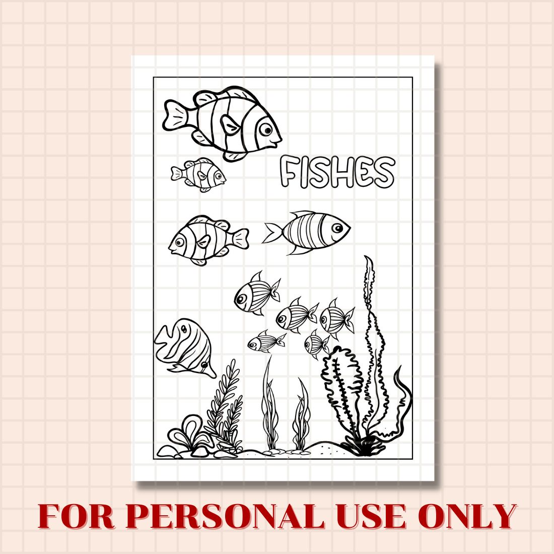 FREE ANIMAL COLORING PAGE preview image.