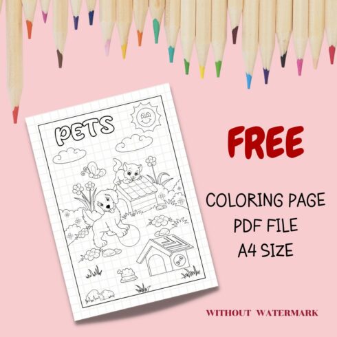 FREE ANIMAL COLORING PAGE cover image.