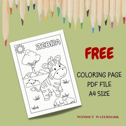 FREE ANIMAL COLORING PAGE cover image.