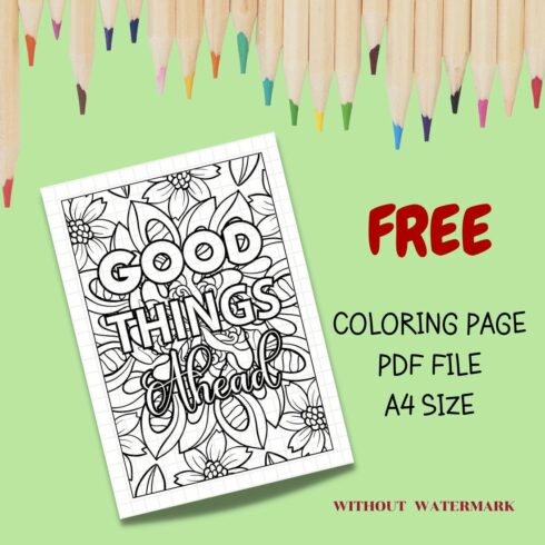 FREE MOTIVATION QUOTE COLORING PAGE cover image.