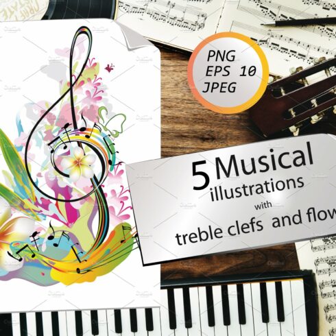 Musical illustrations cover image.