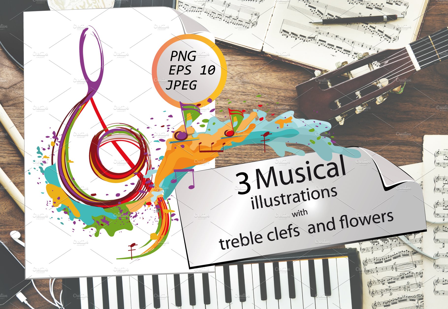 Musical illustrations cover image.