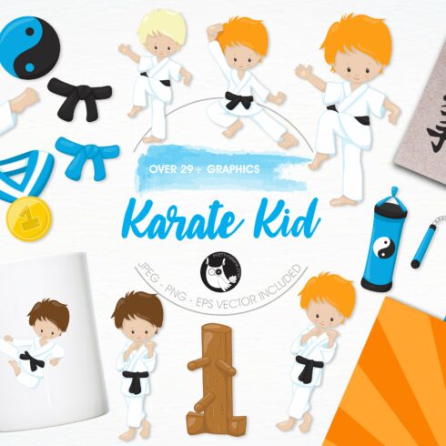 Karate kid illustration pack cover image.