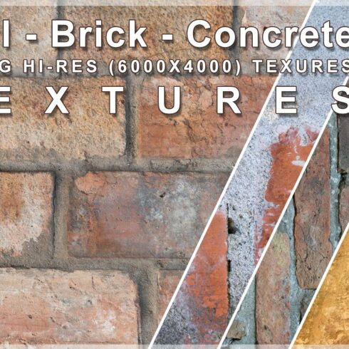 Wall - Brick - Concrete textures cover image.