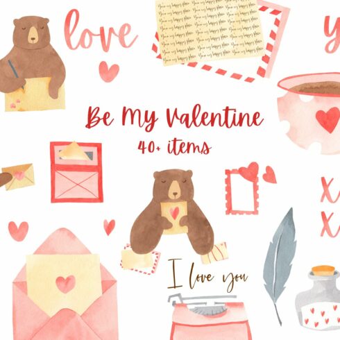 Be My Valentine Clipart cover image.