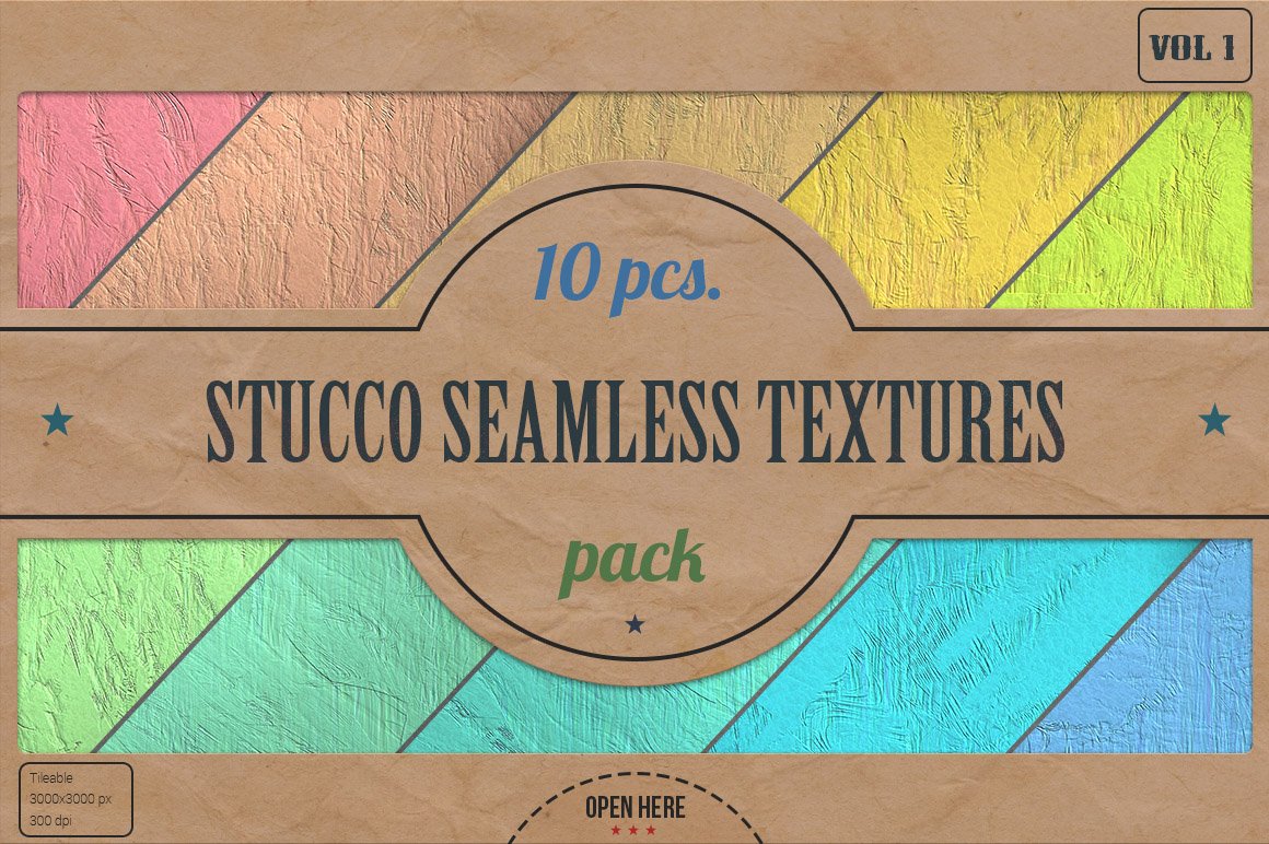 Stucco Seamless HD Textures Pack v.1 cover image.