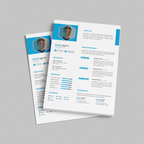 Resume design cover image.
