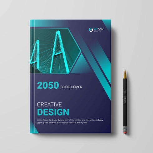 Corporate book cover design template cover image.