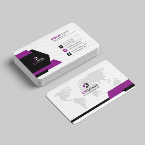 Minimal business card design cover image.