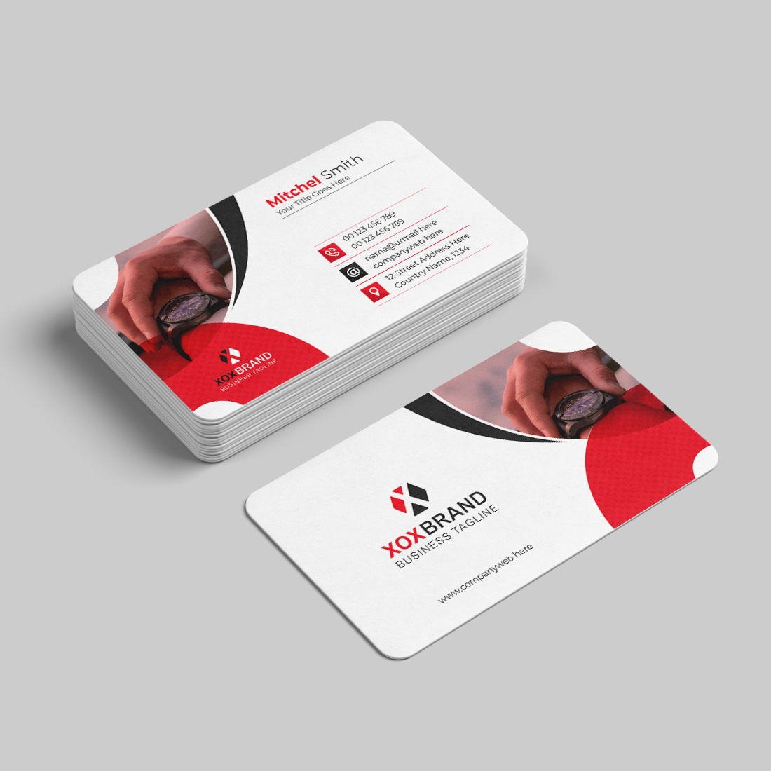 Corporate business card design cover image.