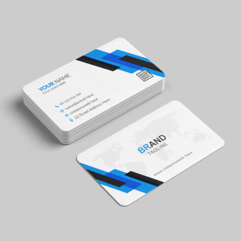 Professional and creative business card design template cover image.