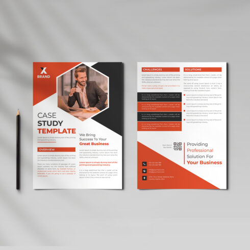 Case study flyer template cover image.