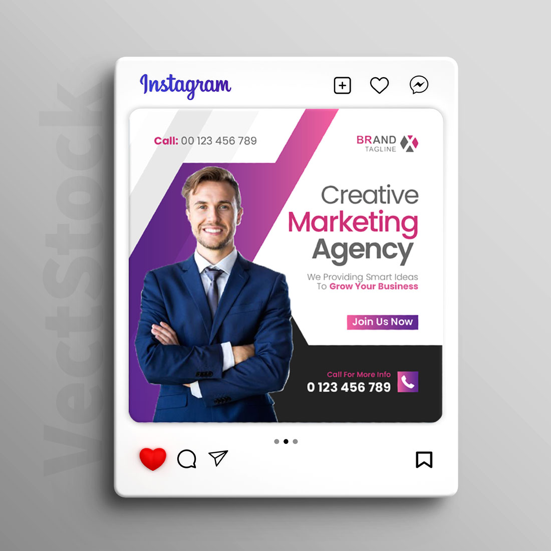 Creative marketing social media Instagram post and banner template cover image.