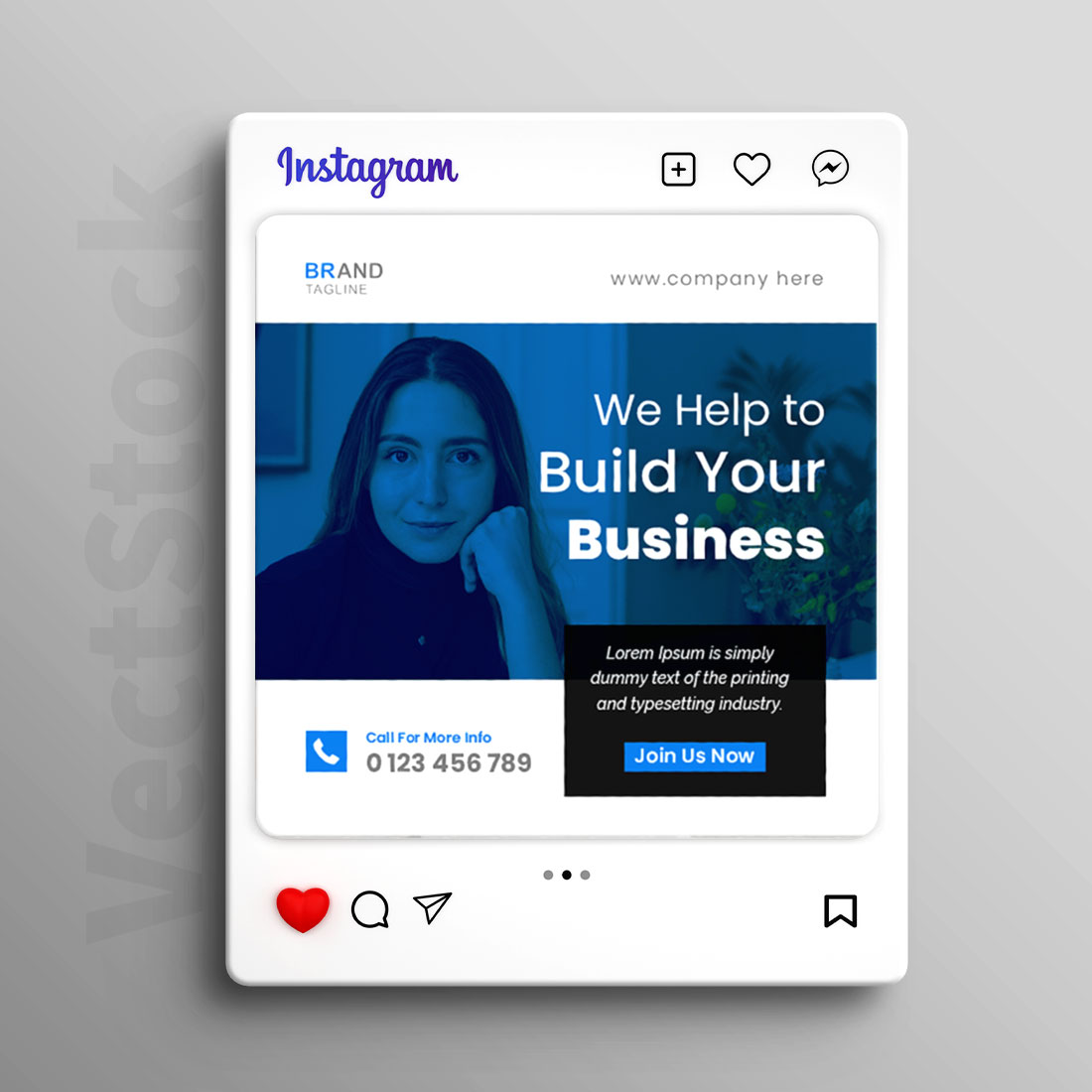 Minimal and clean business social media post template cover image.