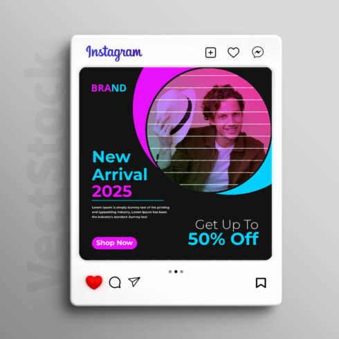 New arrival sale social media Instagram post and banner template design cover image.