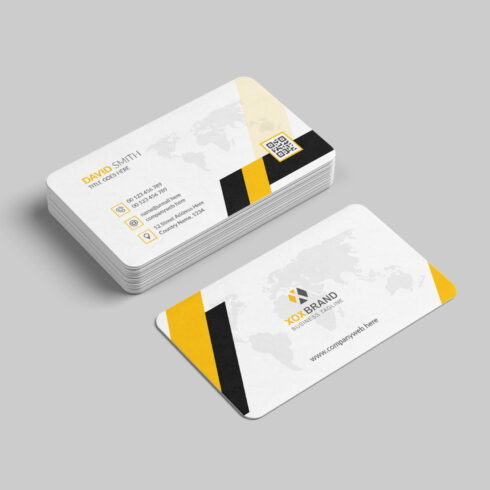 Creative and modern business card template cover image.