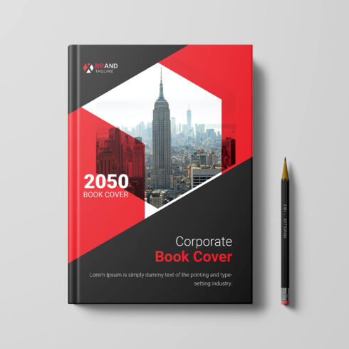 Corporate book cover template design cover image.