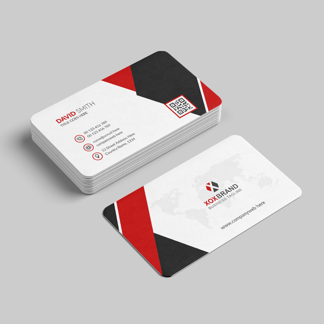 Creative and modern business card preview image.