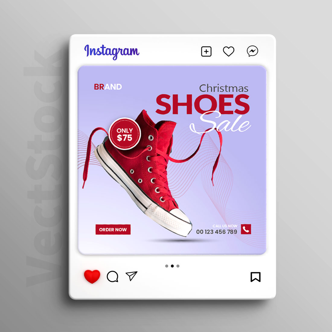 Shoes sale for social media post or square banner template design preview image.