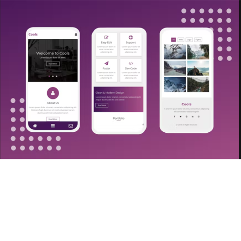 Free Cools A Clean Mobile Template cover image.