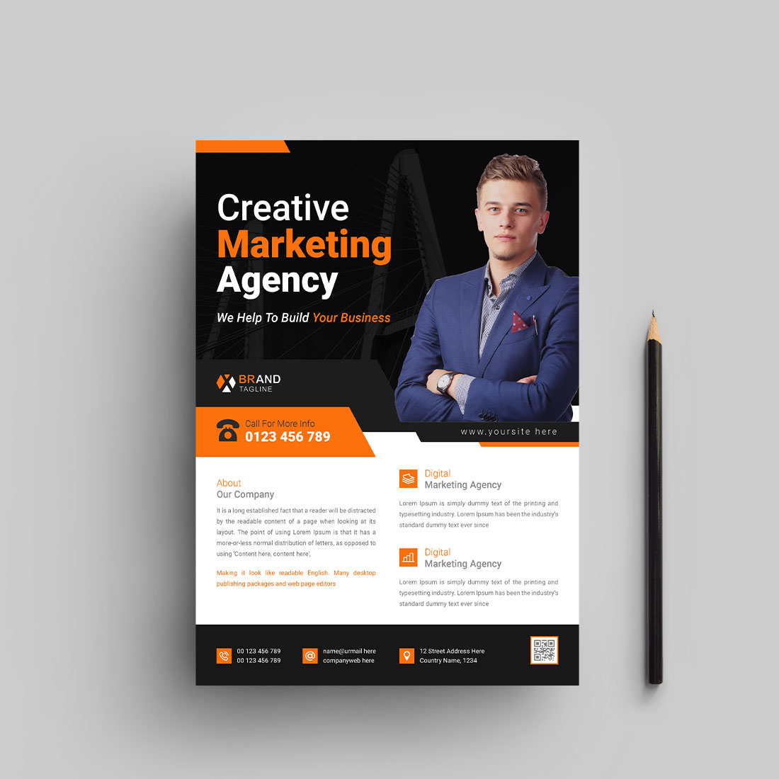 Business flyer template cover image.