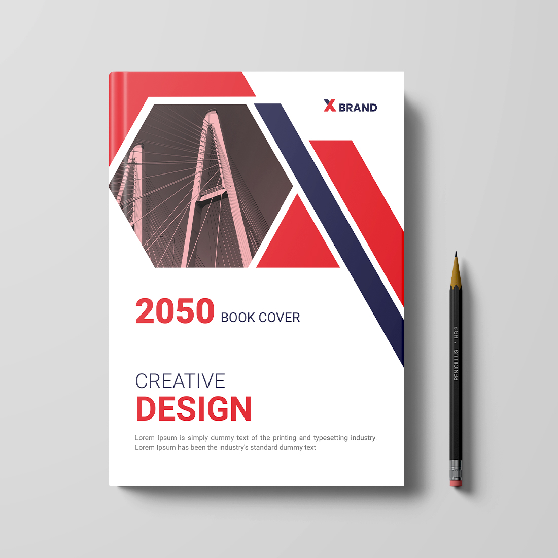 Corporate book cover or brochure cover design template cover image.