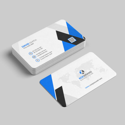 Creative and modern business card template cover image.