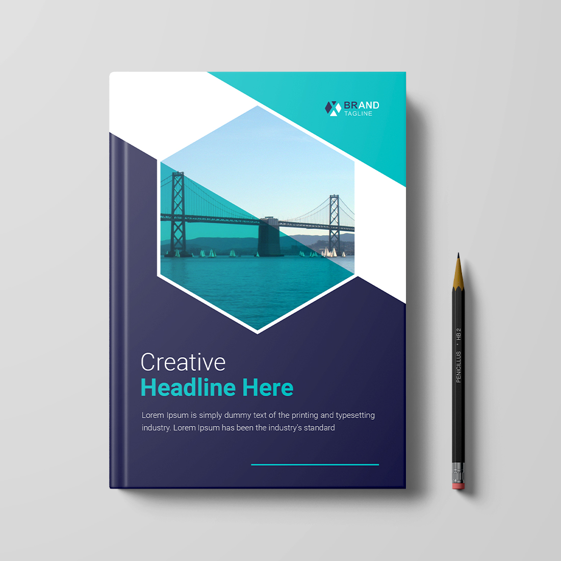 Corporate business book cover design template cover image.