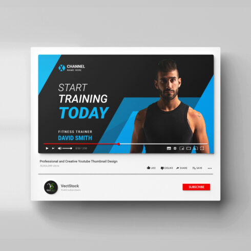 Gym Fitness Youtube thumbnail cover image.