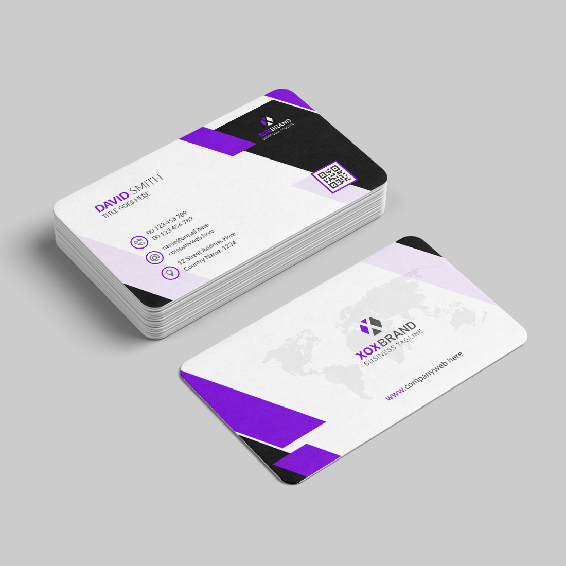 Creative and modern business card cover image.