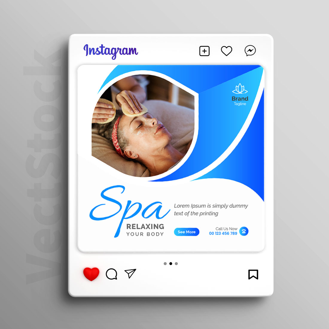 Wellness and spa instagram post cover image.