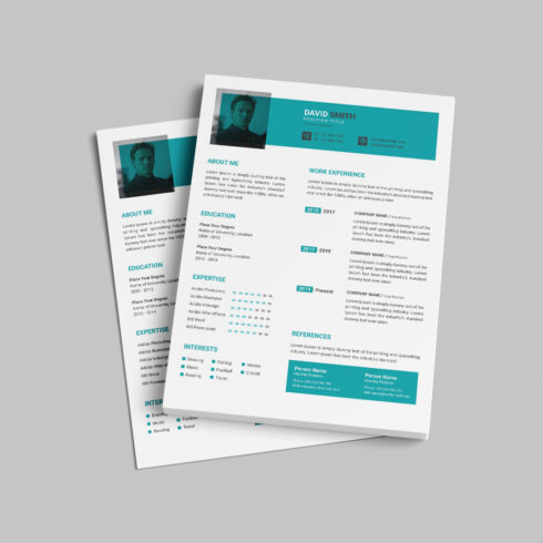 Resume template cover image.