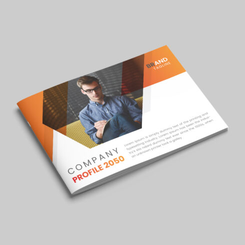 Professional company profile landscape brochure template multipage minimal brochure design cover image.