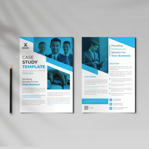 Case study template design cover image.