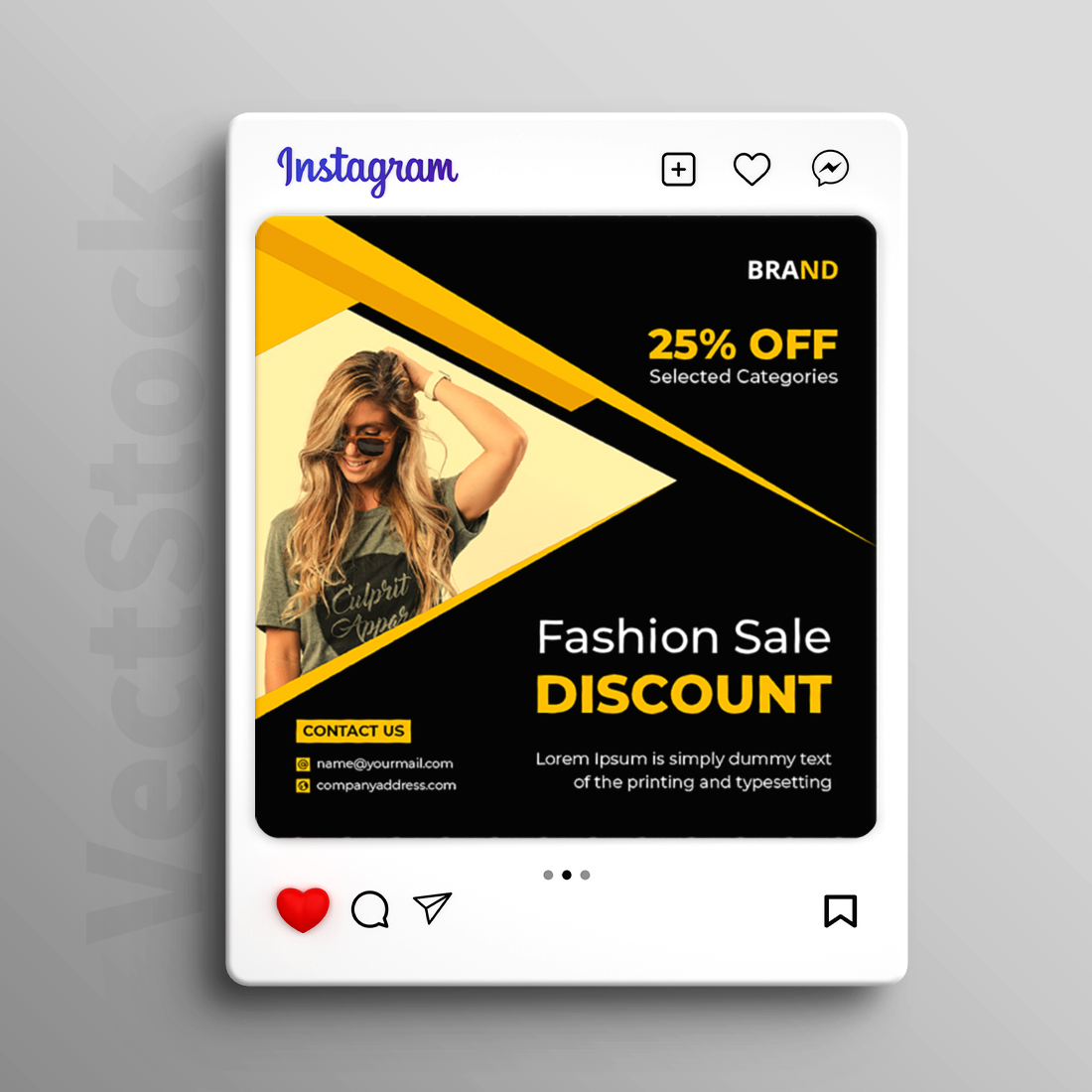 Fashion sale social media Instagram post and banner template design cover image.