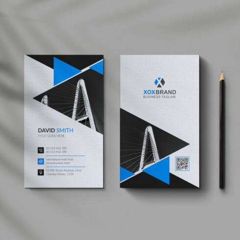 Vertical business card cover image.