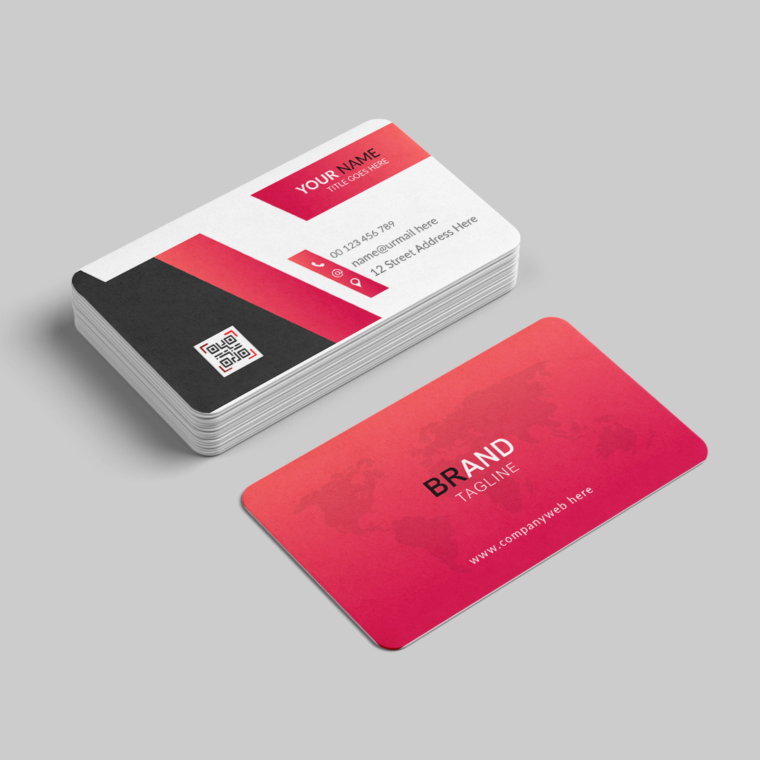 Business card design preview image.