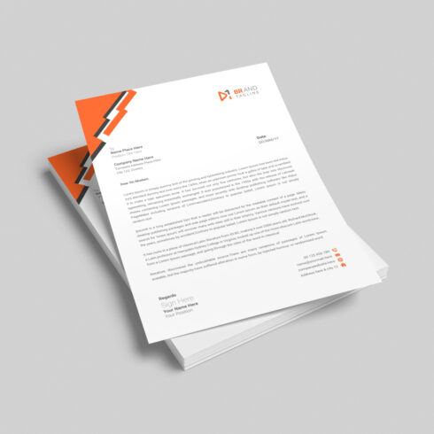 Corporate business company letterhead design template cover image.