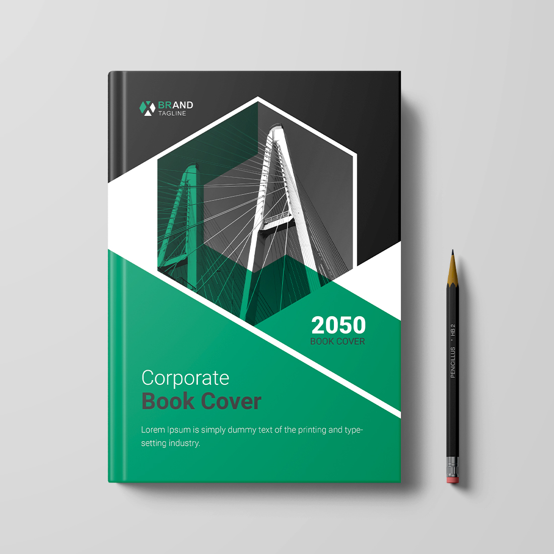 Corporate brochure cover design template cover image.