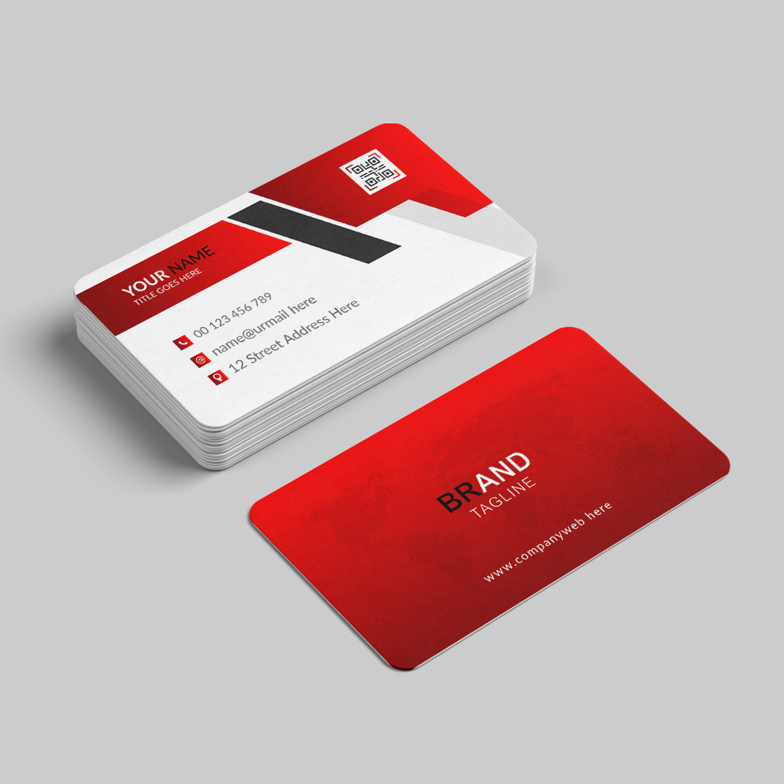 Modern business card design template cover image.