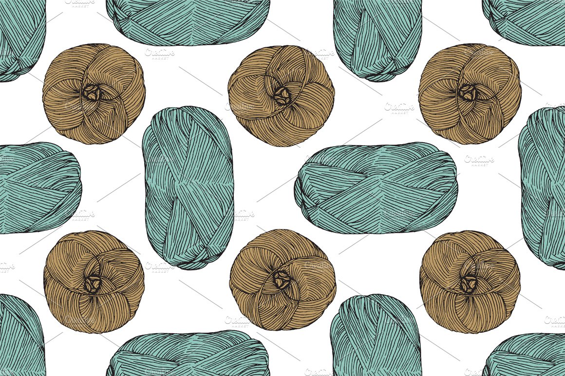 Yarn balls in vector. Vol.2 preview image.