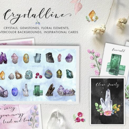 Crystalline. Crystals & Gemstones cover image.
